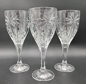 3- Palm Godinger Shannon South Beach Wine/Water Goblets  8"  Mint Condition  - Picture 1 of 16