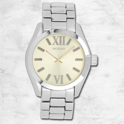 Oozoo Orologio da Polso Unisex Vintage Serie Analogico Metallo Argento UOC5716A - Immagine 1 di 3