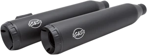 Silenciadores sin cordones negros S & S Cycle 550-0725 Grand National - Imagen 1 de 1