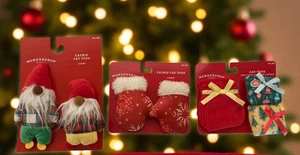 Set 3 Wondershop Katzenminze Katzenspielzeug Weihnachten/Feiertag Wichtel, Fäustlinge, Geschenke - Bild 1 von 4