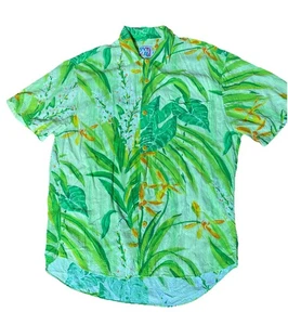 Vintage Jams World Herren Hemd LILY VALLEY Hawaii Aloha Tropical Green Größe Medium - Bild 1 von 6