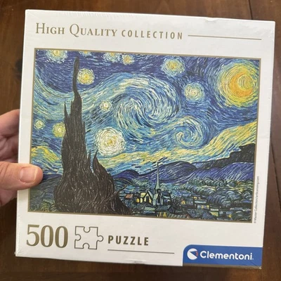 Clementoni Starry Night 500 Piece Vincent Van Gogh Jigsaw Puzzle New Sealed - Image 1 of 3