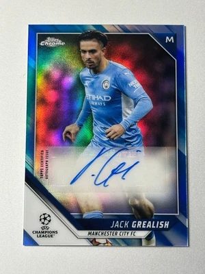 2021-22 Topps Chrome UEFA - Jack Grealish Blue Refractor Auto /150 COLOR MATCH! - Image 1 of 2