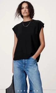 Camisa Blusa Top Banana Republic Negra Esencial Seda | Grande #538187 NUEVA - Imagen 1 de 2