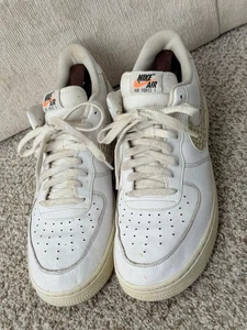 Nike Air Force 1 '07 LV8 "Just Do It" Sneakers - White - Men's Size 12 pre-owned - Picture 1 of 7