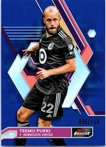 2023 Finest MLS #11 Teemu Pukki Blue Refractor - Picture 1 of 2