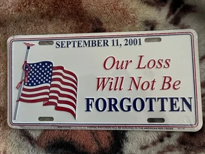 911 11 settembre 2001 Booster targa la nostra perdita non sarà dimenticata nuova - Foto 1 di 3