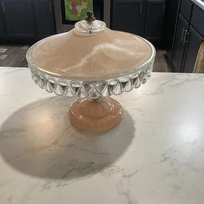 Luminária de teto vintage antiga art déco sombra não testada - Imagem 1 de 4