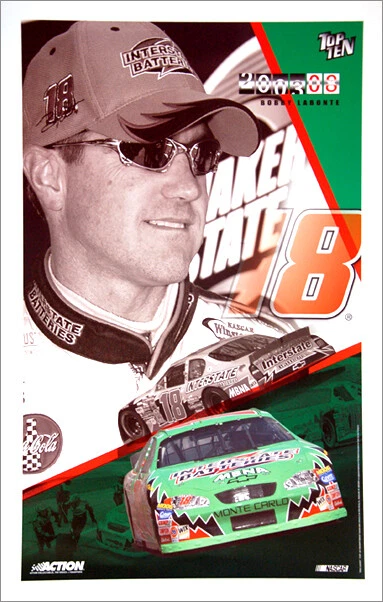 Póster Bobby Labonte Top Ten 2003 Quaker State #18 Chevrolet NASCAR Racing 18x28 Foto 1 de 1