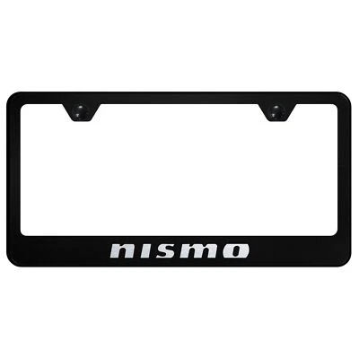 Marco de matrícula de acero inoxidable con logotipo grabado láser Nissan Nismo Foto 1 de 3