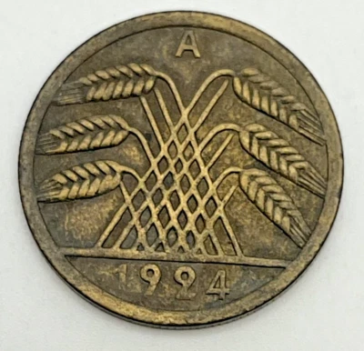 1924 A Germany 50 Rentenpfennig KM#34 Weimar Republic Aluminum Bronze Coin - Image 1 of 2