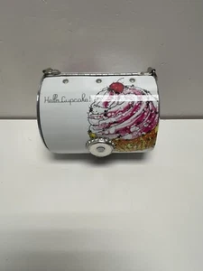 Little Earth Hello Cupcake Metal Barrel Handbag Purse No Strap - Picture 1 of 11