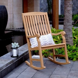 Teak Heavy A-Grade Quality Outdoor Porch Rocking Rocker Chair A+ BBB Rating - Picture 1 of 11