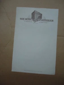 New Hotel Jefferson SAINT LOUIS MO letterhead stationery - Picture 1 of 1