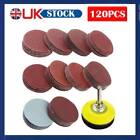 120x 50mm 2'' Sanding Discs Pad Kit for Drill Grinder Rotary Tools  Backing Pad-