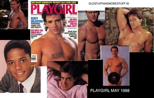 PLAYGIRL 8-88 GEORGE MICHAEL RIVER PHOENIX LIFEGUARDS DAVID SALAS AUGUST 1988 P - Picture 1 of 3
