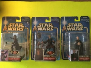 2002 STAR WARS ATTACK OF CLONES (3) FIGURES:Anakin/Emperor Palatine/Wessex NEW! - Picture 1 of 2