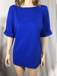 Women's NWT Karen Scott Plus Size Boat-Neck Elbow Sleeve Top Shirt - Picture 1 of 8