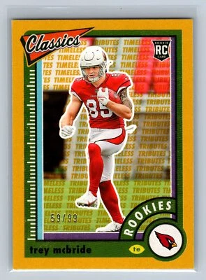 2022 Classics Trey McBride Timeless Tributes Gold #183 #/99 Ari Cardinals - Image 1 of 2