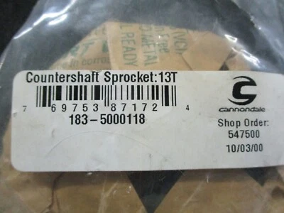 CANNONDALE 183-5000118 Front SPROCKET 13T MX400 / 440 ATV DIRT BIKE - Image 1 of 2