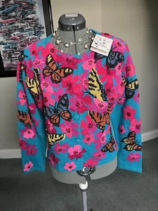 Nwt Michael Simon S M butterfly sweater cardigan Easter Mothers Day Gift - Picture 1 of 10