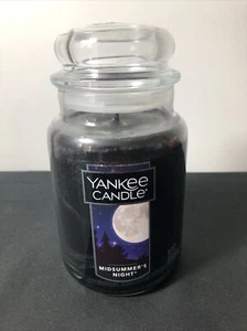 Yankee Candle MIDSUMMER'S NIGHT 22oz Candle Musk Patchouli Sage Mahogany NEW - Picture 1 of 4