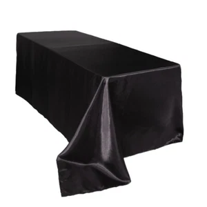 YCC Linens - Rectangular Shiny Satin Tablecloths for Weddings, Events, Home Use - Picture 1 of 30