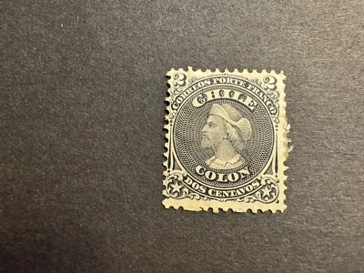 Chile 2 Centavos Perforados Negro Como Nuevo H NG Scott Cat 16 SG Cat 43 1867 Foto 1 de 2