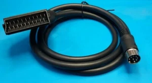 Cavo Video SCART Audio C64 ULTIMATE Commodore video cable DIN8 262° (NEW) - Picture 1 of 4