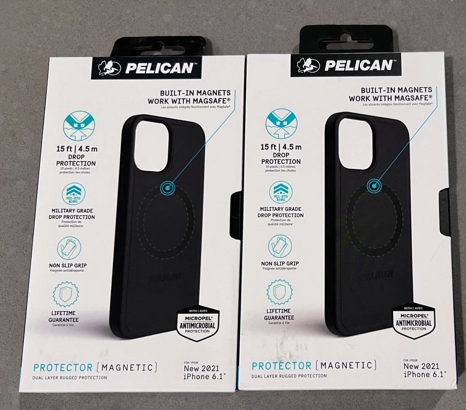 Pelican Protector Series Case For iPhone 13 (6.1") and iPhone 14 (6.1") - Black