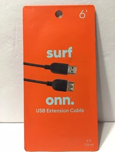 Onn. 6 Feet USB EXTENSION 1.8m Factory Sealed NIB Black Up To 480 MBPS Brand New - Picture 1 of 6