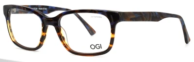 Gafas rectangulares OGI Evolution 9226/1956 azul estrato miel para hombre 52-18-145 Foto 1 de 4