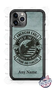 Land of the Free American Eagle Phone Case For iPhone 12 Samsung S20 LG Google - Picture 1 of 4