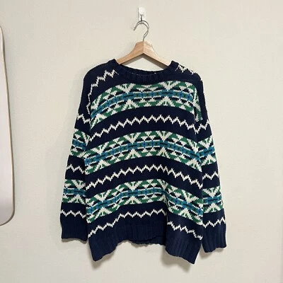 Suéter Pullover Rojo Abuelo Tejido Grueso 3D Abstracto Marsh Landing De Colección Años 80 Foto 1 de 4