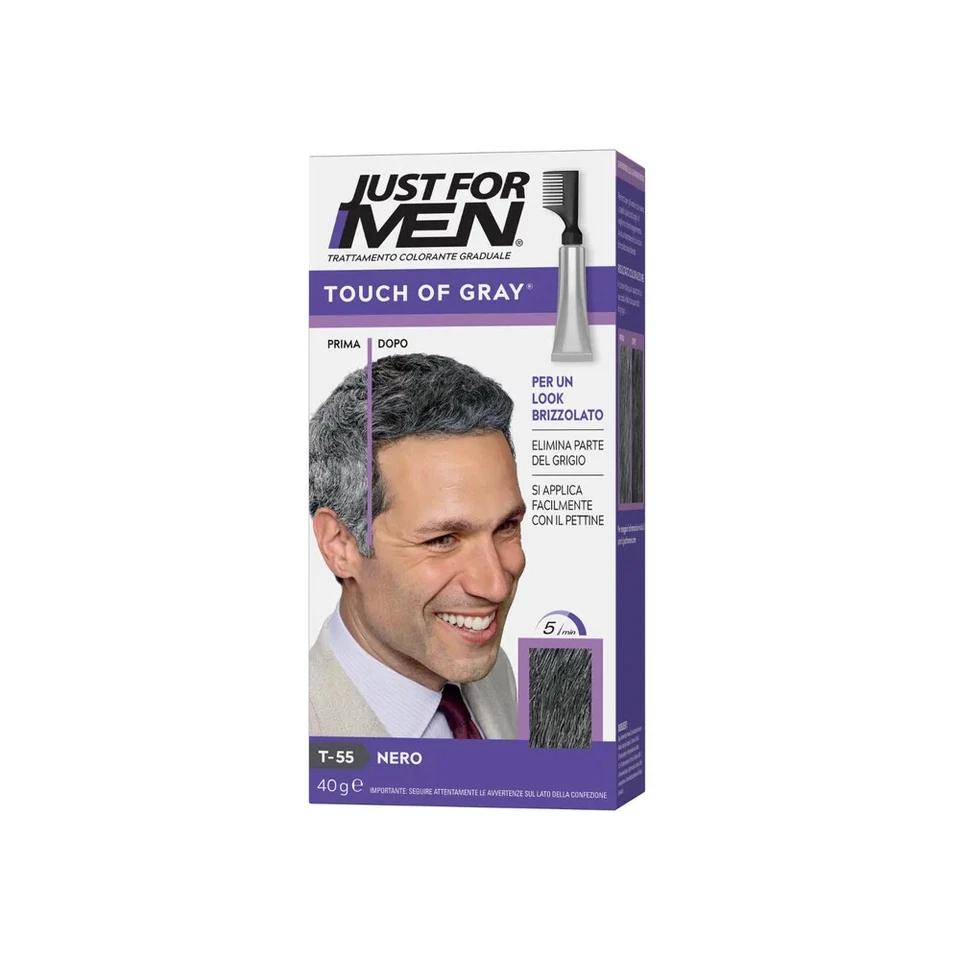 Just For Men Touch Of Grey Colorante Graduale Nero T55 Capelli Uomo 40ml - Imagen 1 de 1
