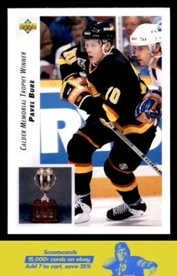 1992-93 Upper Deck Pavel Bure UD Text & Logo Hologram card #431 Canucks - Image 1 of 2