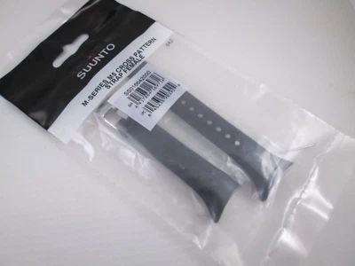 Suunto M-Series M5 Dama Negro Cruz Patrón Goma Correa de Reloj SS0166442000 Foto 1 de 4