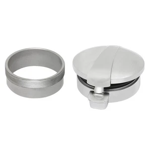 Tankdeckel 62 mm Aluminium Retro Monza Racer Style plus Stahl Einschweissgewinde - Bild 1 von 6