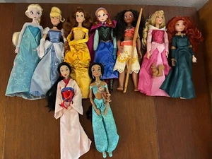 Disney Store Princess 11.5" Dolls Lot of 9 - Picture 1 of 6