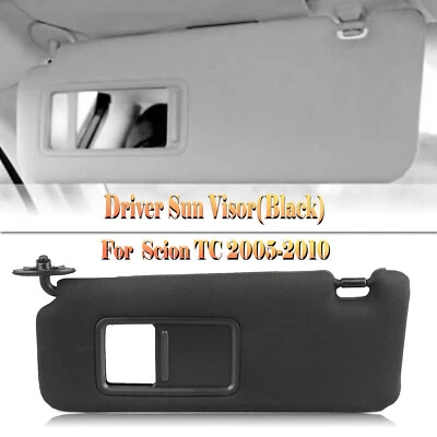 Parasol delantero izquierdo del lado del conductor parasol para Scion TC 2005-2010 negro Foto 1 de 4