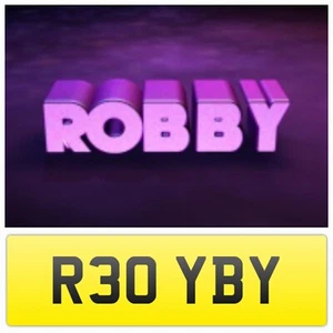 ROBBY ROBBIE THEMA PRIVATES AUTO NUMMERNSCHILD ROB ROBS ROBB GEPFLEGT ALT R REG R30 YBY - Bild 1 von 4