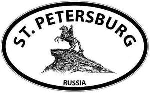 Sankt Petersburg Russland Peter Groß Oval Auto Autoaufkleber Fenster Aufkleber 6"X4" - Bild 1 von 1