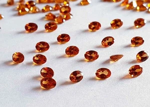 Spessartine Granat Ovale Form Lupe Reinigen Schnitt Stein 3x4mm - Bild 1 von 3