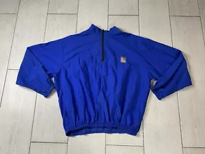 Vintage 90s Surf Style Windbreaker Jacket Men’s Blue 1/4 Zip Retro - Picture 1 of 19