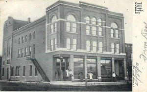 HARTLEY IOWA GRAN ÓPERA HOUSE ANTIGUO 1910 VISTA POSTAL TRASERA INDIVISA - Imagen 1 de 2