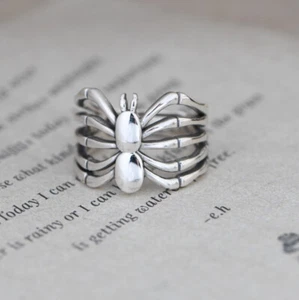 I05 Ring Spinne Sterling Silber 925 größenverstellbar - Bild 1 von 6