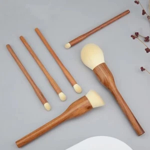Wooden Handle Sandalwood Brush Loose Powder Blush Makeup Tools - Picture 1 of 16
