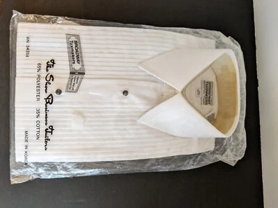 Camisa Broadway Tuxedo Makers branca tamanho XS 30/31 nova - Imagem 1 de 2