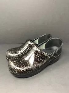 Dansko Pro Silver and Black Crisscross Split-Shoe Size 40 9.5-10 - Picture 1 of 11