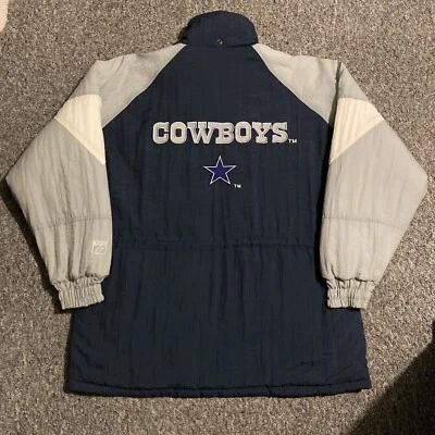 Chaqueta Acolchada De Colección Dallas Cowboys Logo 7 NFL Años 90 Logotipo Trasero Se Ajusta Como Grande Para Hombre” Foto 1 de 4